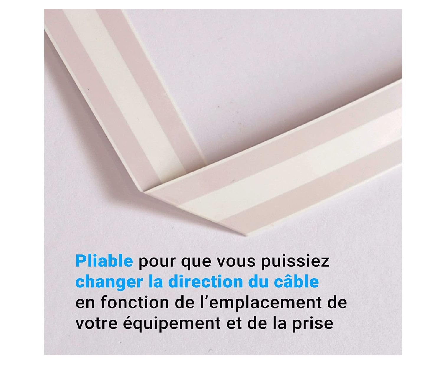 Câble électrique invisible ultra plat 5M 230V/16A – 3 LIGNES - disparaît sous peinture, papier peint, carrelage… Fini les goulottes passe câble…