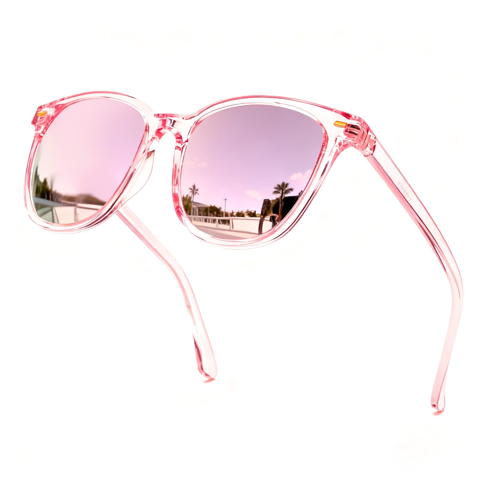 Myiaur Polarisierte Sonnenbrillen Damen Groß, UV400 Schutz Brille Klassische Verspiegelte Sonnenbrille