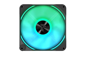 APNX FP2 White Performance ARGB Fan, 120mm, 30mm Frame Width, PWM 500-1800 RPM, High Air Flow, FDB Bearing, Thick Shock-Absorbing Pad, for PC Case, Liquid and Air Cooler, White