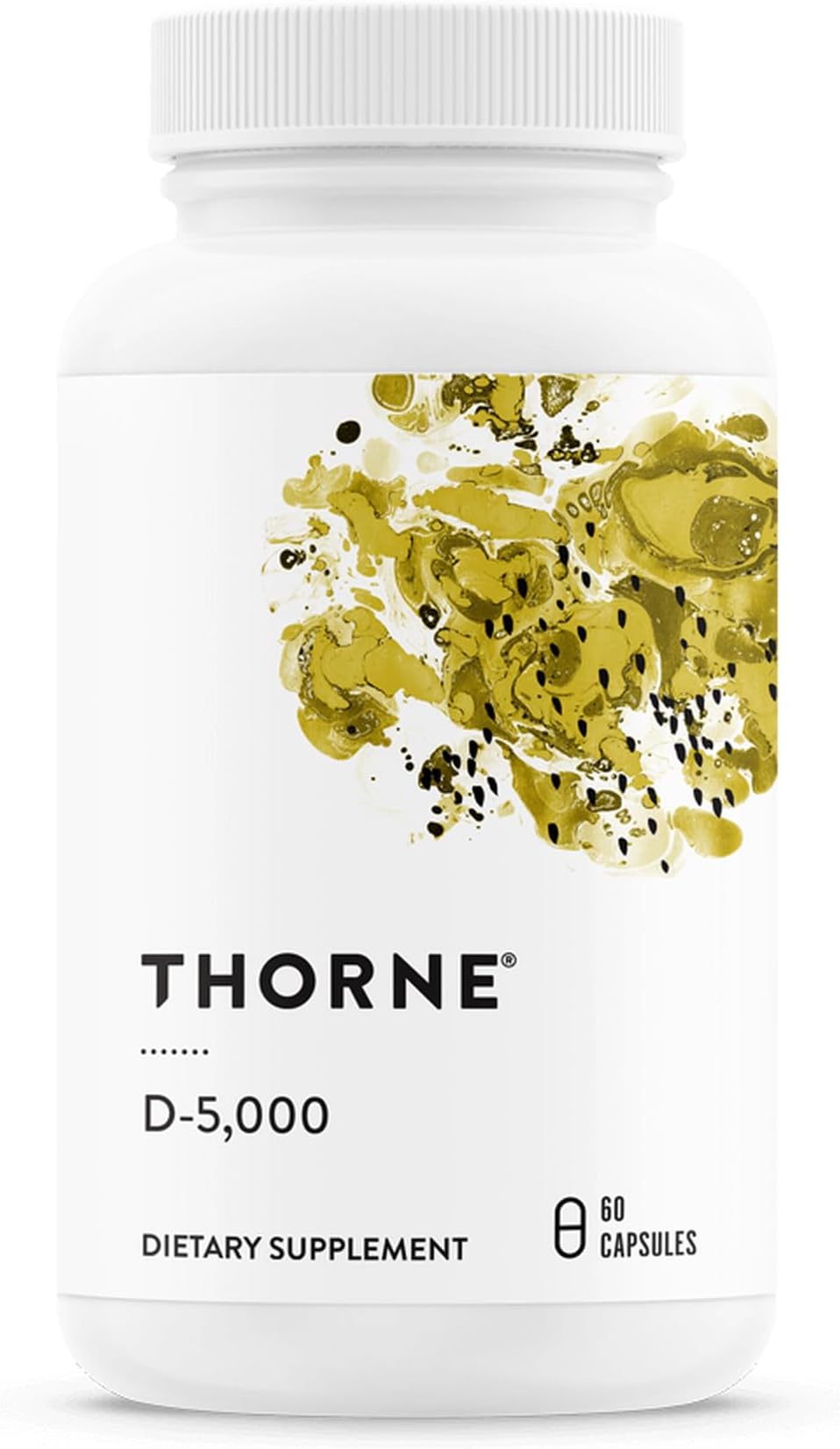 Thorne (ソーン) ビタミンDサプリメント ビタミンD-5000 5,000IU NSFスポーツ認証 カプセル 60粒 1個セット 【合計60粒/60日分】