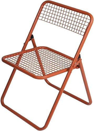 Sillas plegables de metal, silla de comedor de malla de hierro forjado, sillas de césped plegables para bodas, fiestas, oficina, balcón, jardín