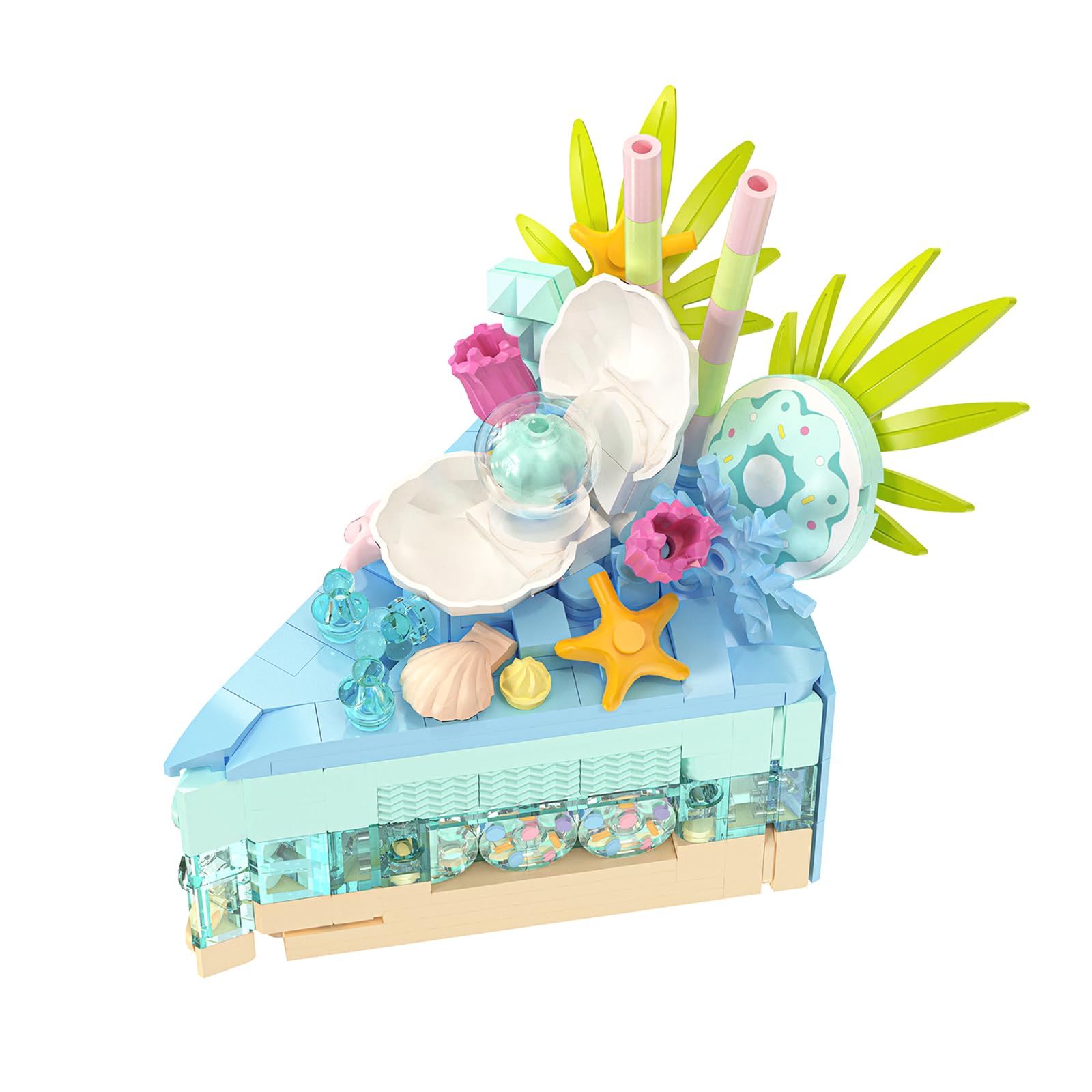 The Great British Bake-Build: 349-Piece Collectible Cake Slices Building Set | Create Showstopper Cake by Completing 7 Series | Medium Construction Blocks (Moonlight Pearl Delight(332pcs))
