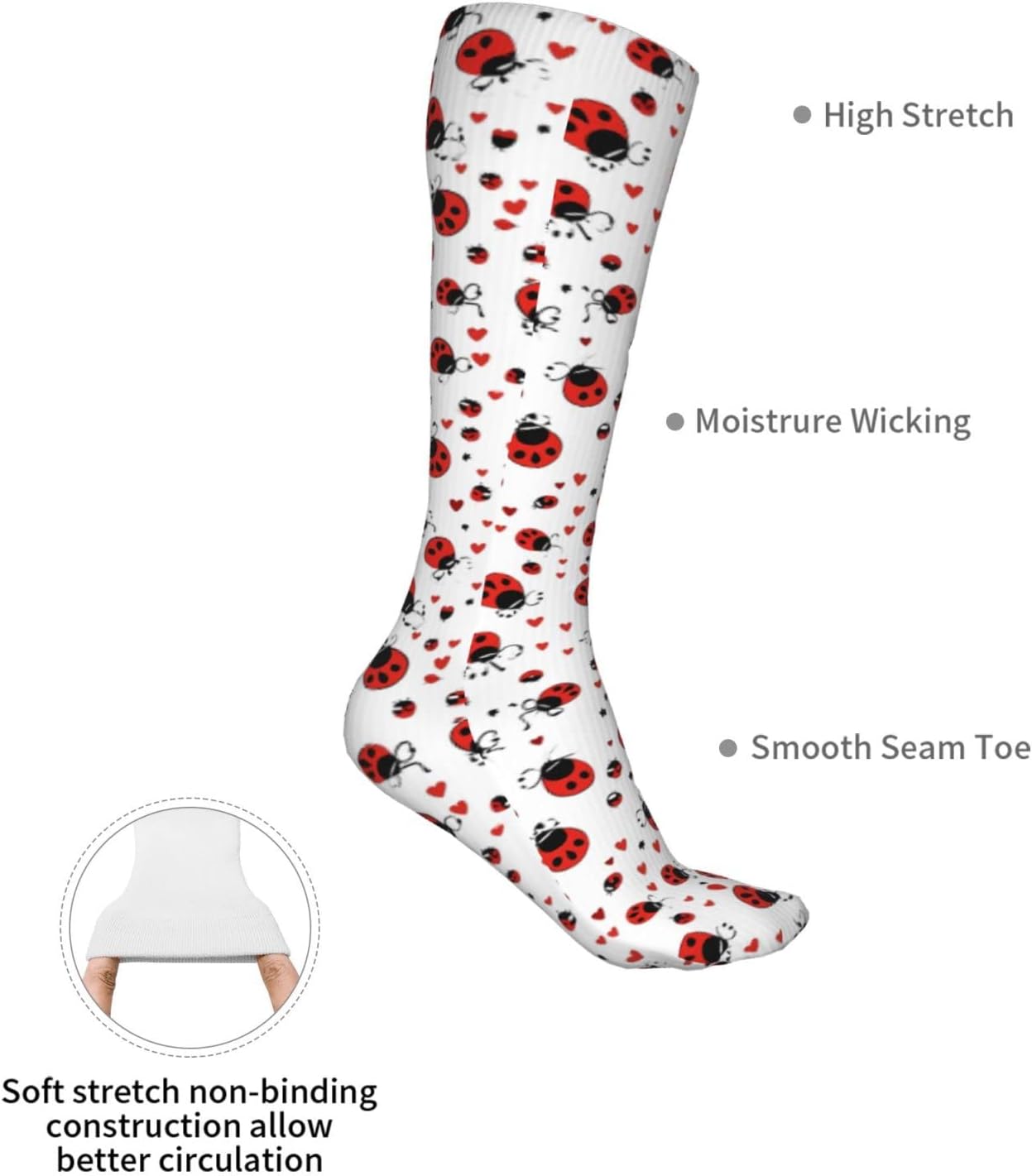 Kids Cozy Knee High Tube Compression Socks Funny Novelty Athletic Long Crew Socks for Child Girls Boys Youth 19.8in - Image 8