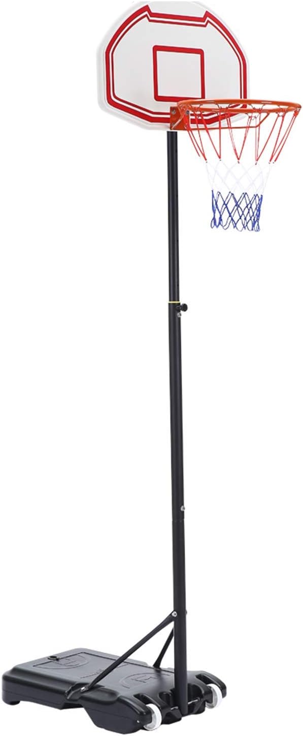 Portable Basketball Hoop System with Wheels, Height Adjustable for Kids, Junior and Adults, Including 28 inch Backboard