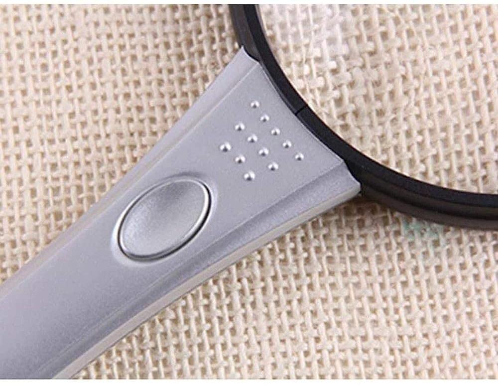 Lupa, Lupa con 2 Luces LED Brillantes, Lupa portátil HD 10X, Lente de Zoom 20X, Lente de 90 mm / 110 mm, Ideal para Lectura, Manualidades y Reparaciones. Lupa/90#