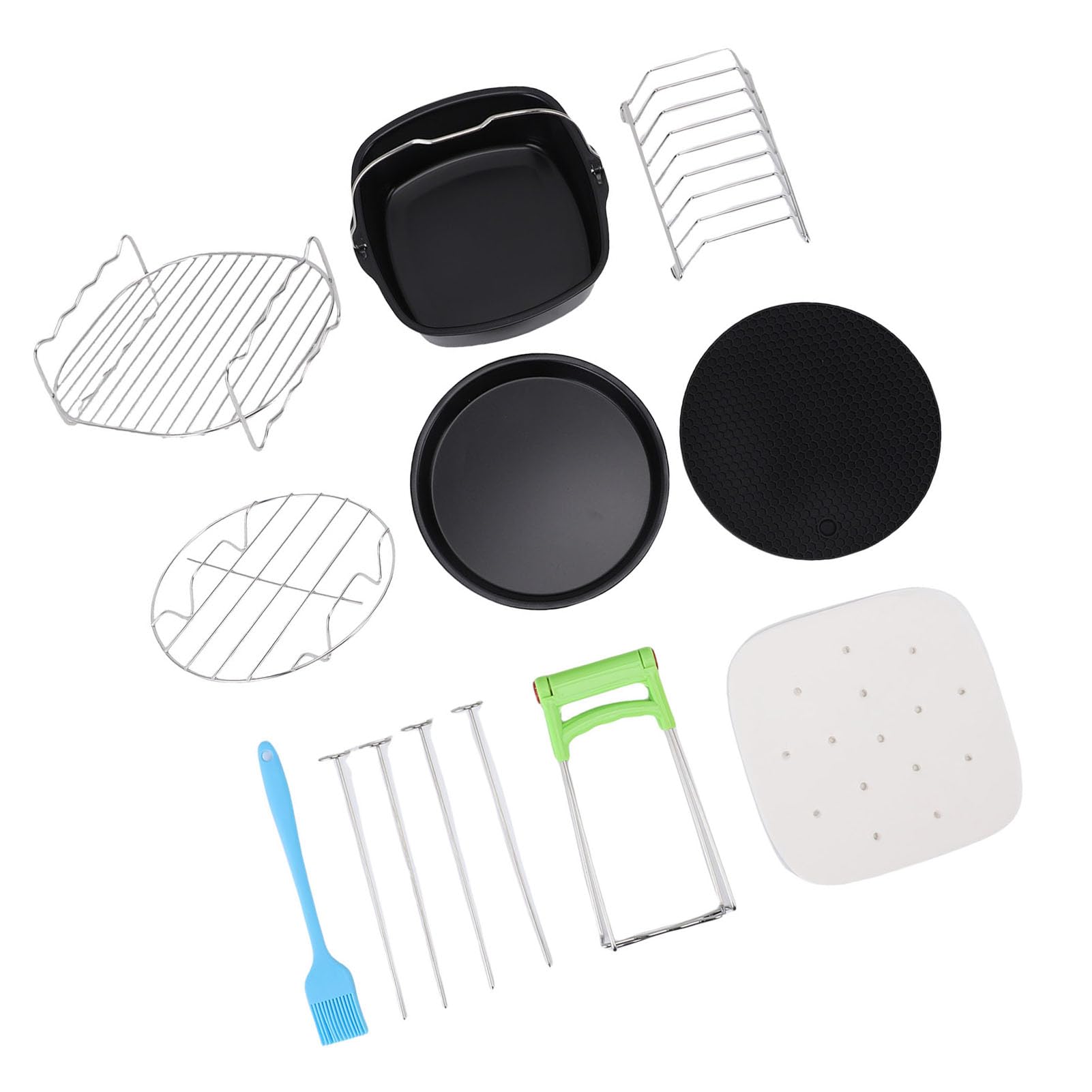Annadue 7 Pouces Carré Friteuse Accessoires Ensemble