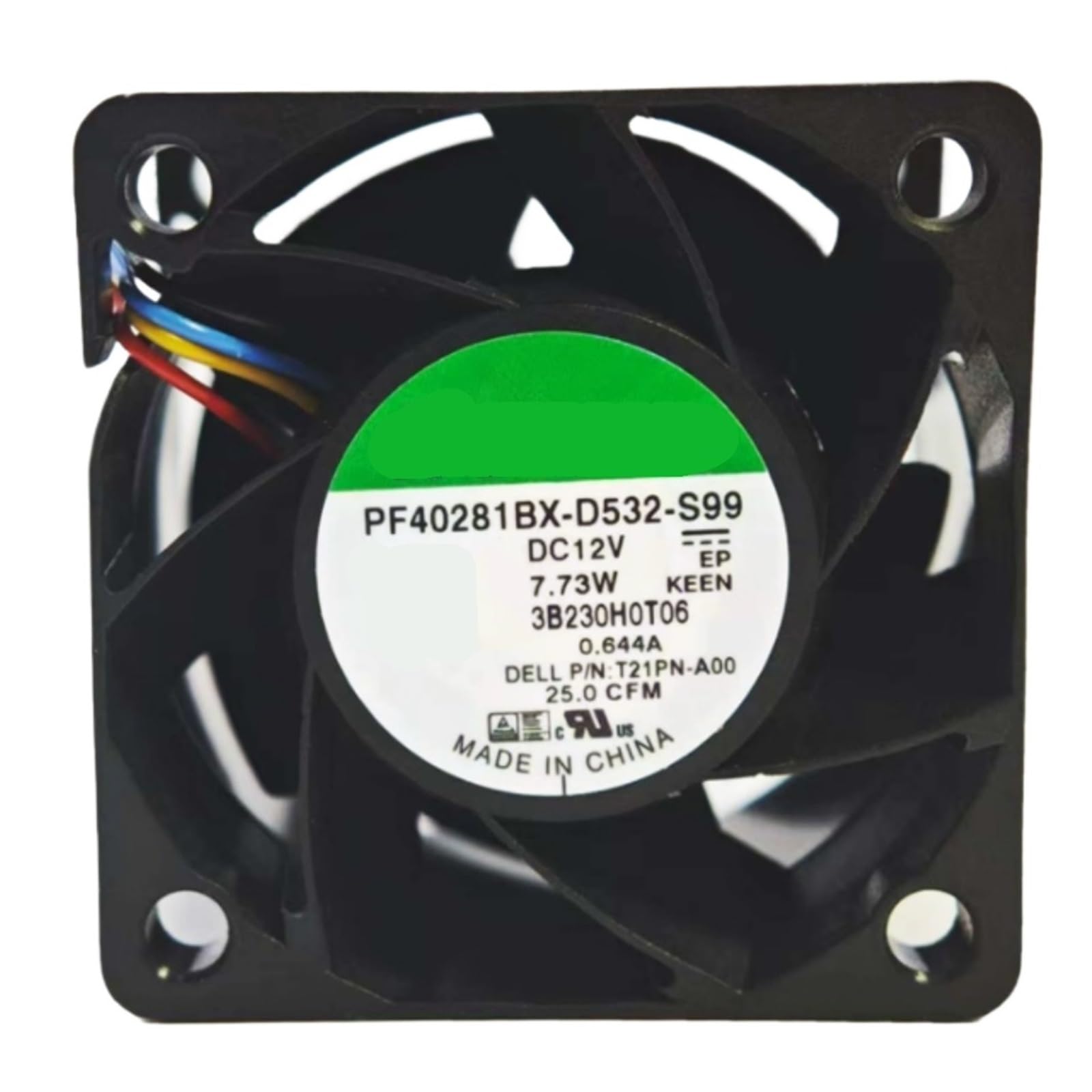 Ventilateur de refroidissement PF40281BX-D532-S99 DC 12V 4 fils pour remplacer un ventilateur bruyant