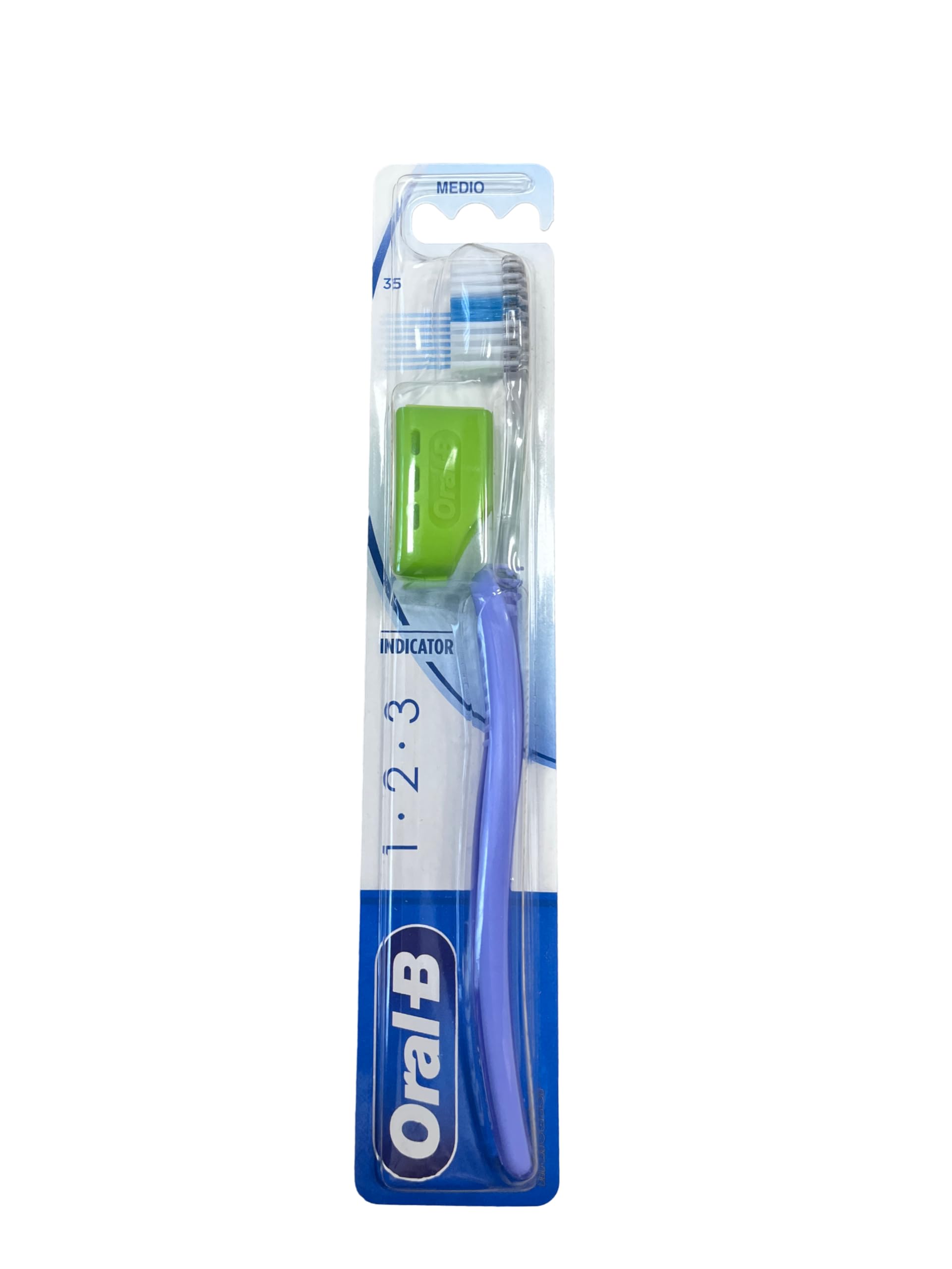Oral-B 1,2,3 Indicator Short Head Toothbrush 35 Medium, Pack of 1