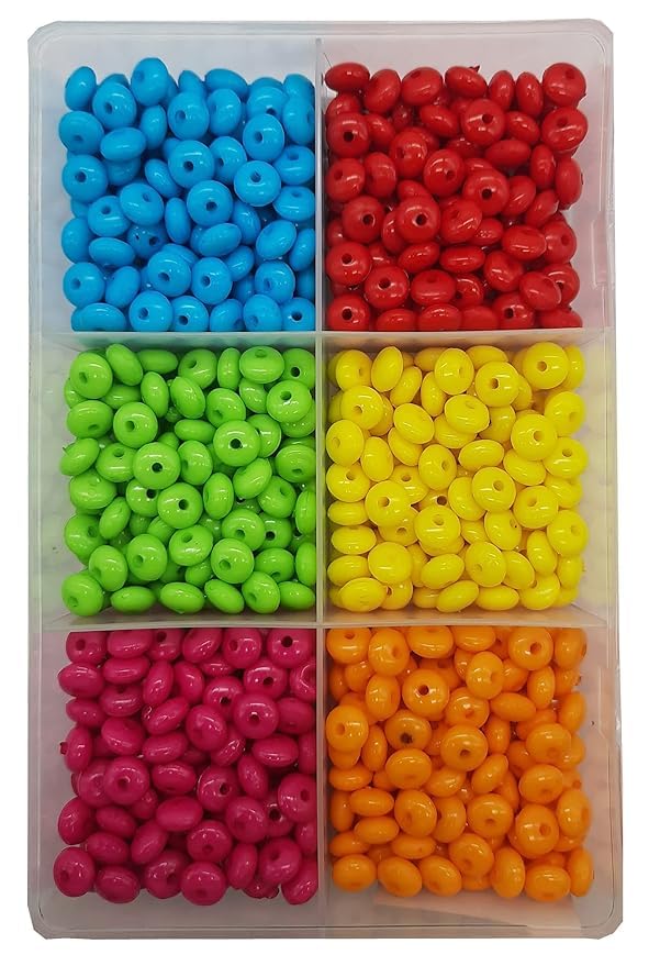 Image of eshoppee 200 gm 7 MM Plastic Beads for Jewellery Making Kit Art and Crafts Materials for Necklace Bracelet Earring Making DIY Kit (4)