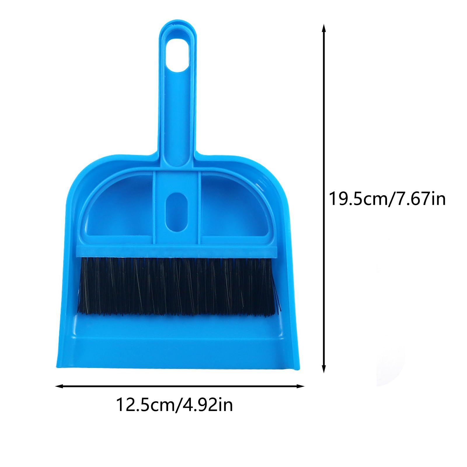 Hand Broom and Dustpan Set,Mini Dustpan and Brush Set (Blue) for Cat Litter, Kitchen, Tables, Countertops, Cars, etc