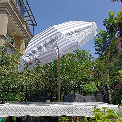 Sombrilla de jardín inclinable de Ø2m para balcón y terraza sin base 5