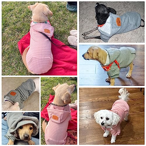 BEAUTYZOO Small Dog Hoodie with Pockets - All-Weather Coat for Small to Medium Dogs, Includes Hat & Leash Hole
