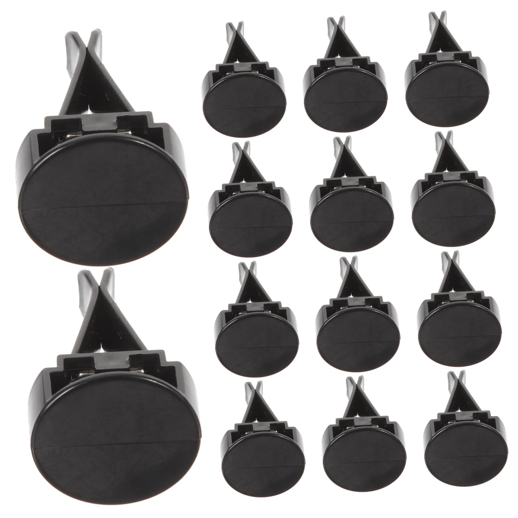SOLUSTRE Clip Forza di Serraggio Regolabile per Profumatore Auto in Plastica Nera 100 Pezzi Accessori Interni Auto per Atmosfera Estiva