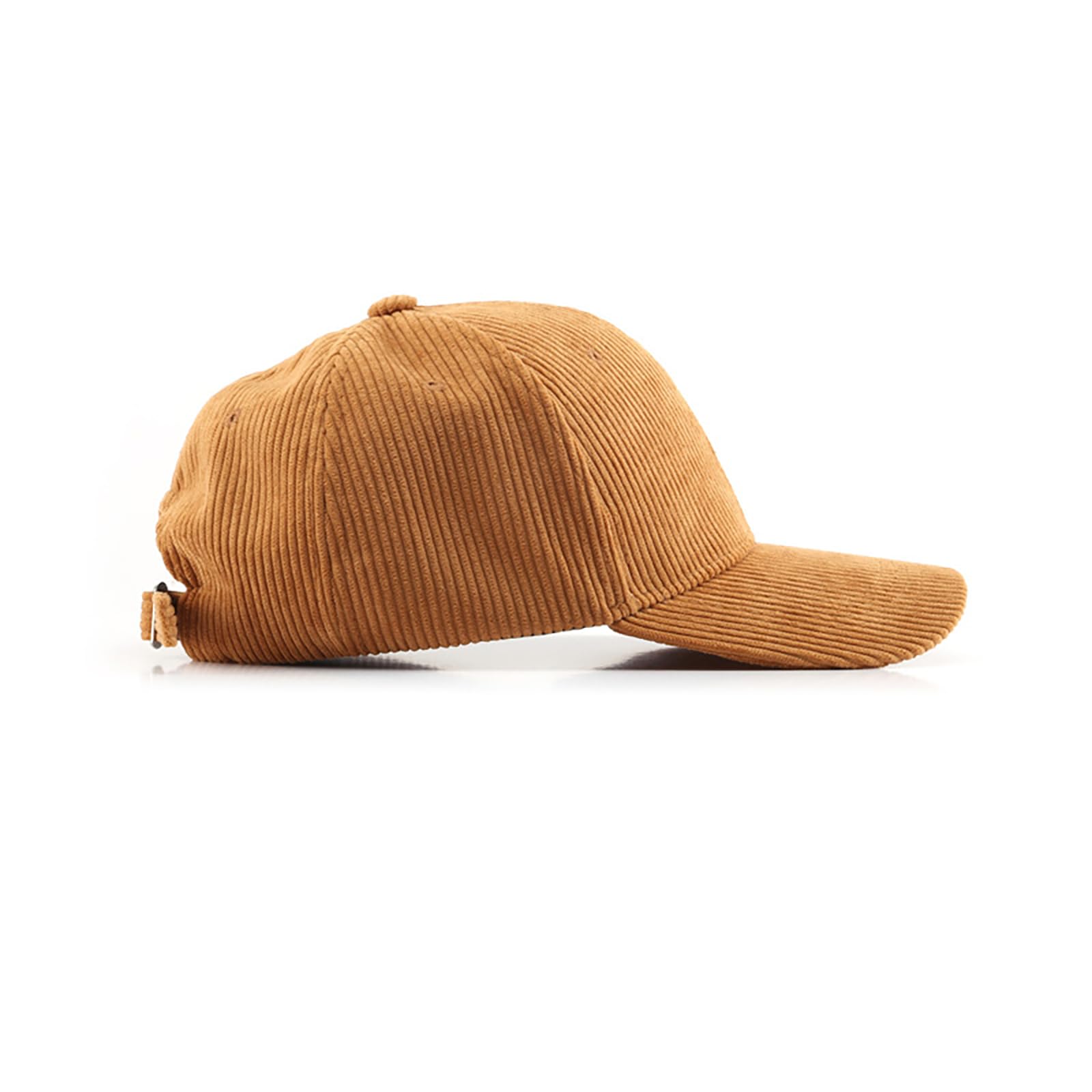 Corduroy Hat Low Profile Solid Color Baseball Caps Sun Hat Adjustable for Men and Women, Ginger, M/L