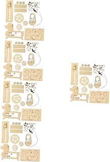 ibasenice 30 Conjuntos De Acessórios De Placa Ocupada Acessórios Para Bebês Brinquedos Infantis Acessórios De Viagem Brinquedo Educacional Infantil Placa Ocupada De Madeira Brinquedo