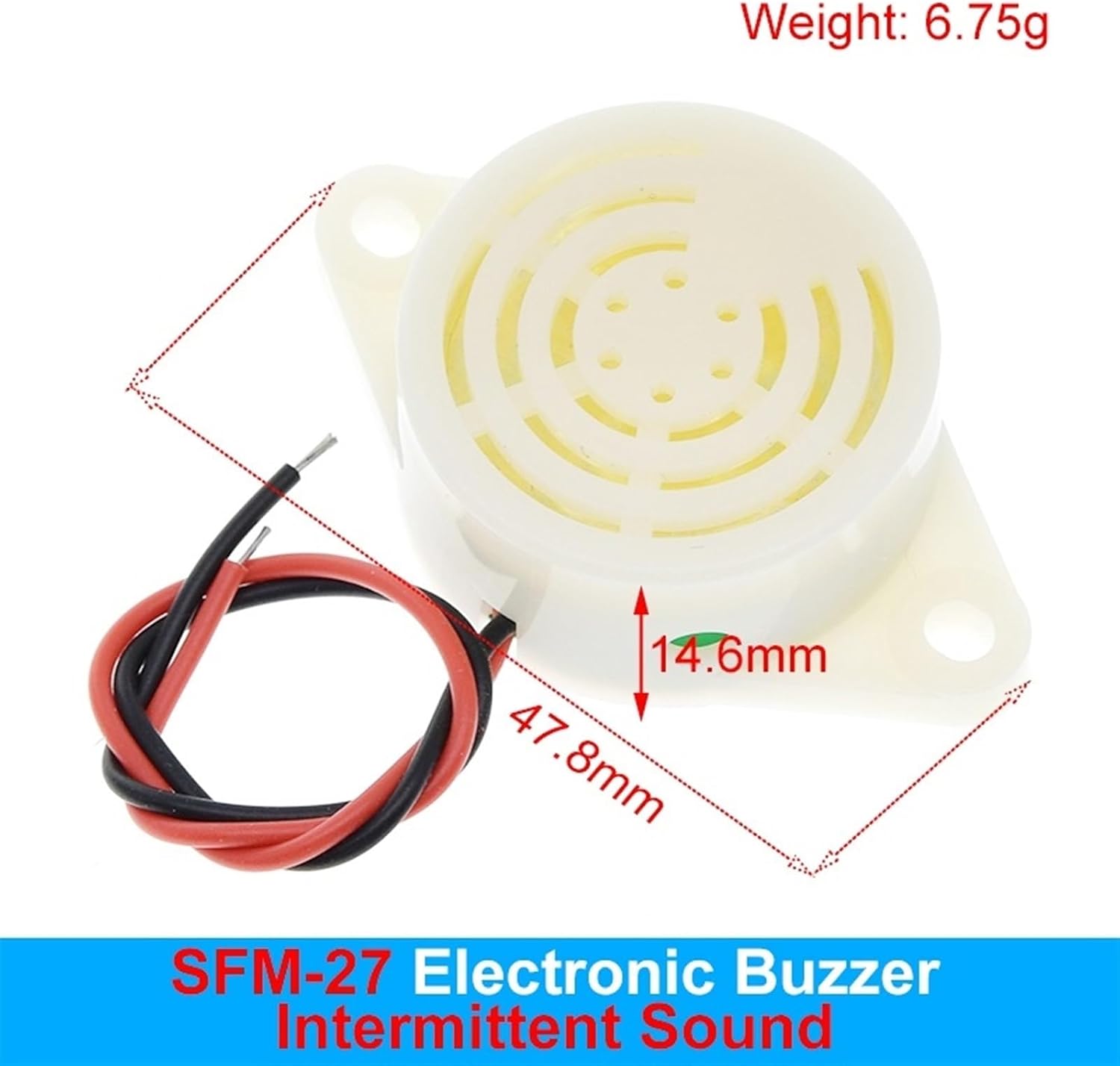 95DB Alarm High-Decibel DC 3-24V 12V Electronic Buzzer Beep Alarm Intermittent Continuous Beep Car Van SFM-27(SFM-20B)
