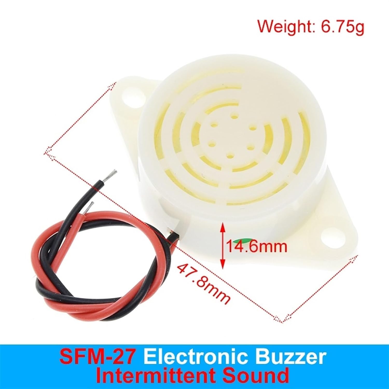 95DB Alarm High-Decibel DC 3-24V 12V Electronic Buzzer Beep Alarm Intermittent Continuous Beep Car Van SFM-27(SFM-27I)