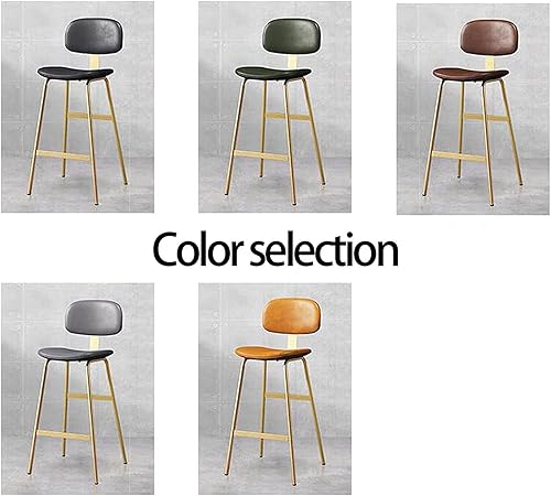 Miniatura 6 de Taburetes de bar, moderna silla de bar de PU, sillas laterales de cafetería, taburete de bar industrial, para cocina en casa, cafeterías bistró