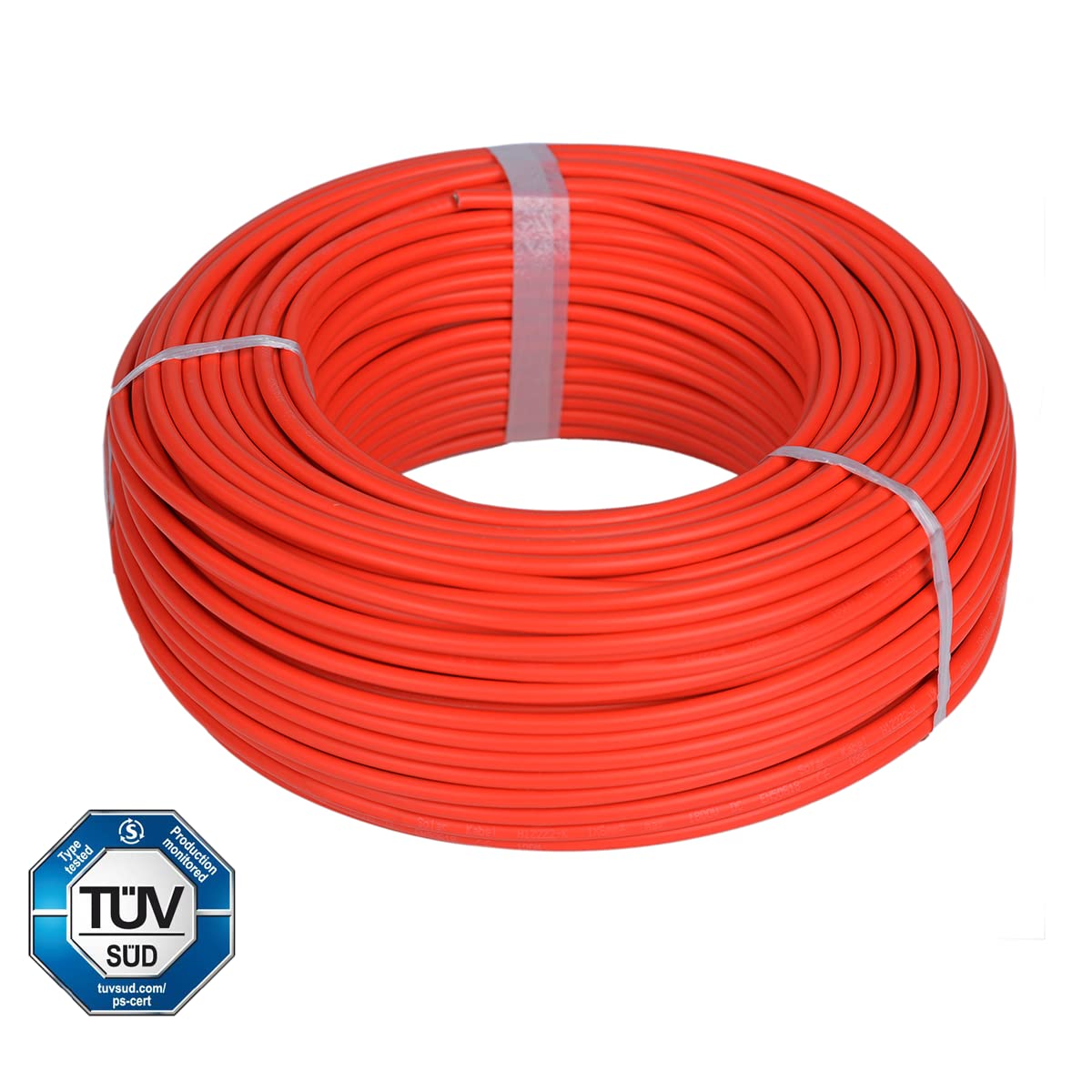 Germany B.e.s.t Solarkabel 6mm² Rot - 100m - Photovoltaikkabel, flexibel, UV-beständig, PV Kabel, leistungsstark, Schwarz-