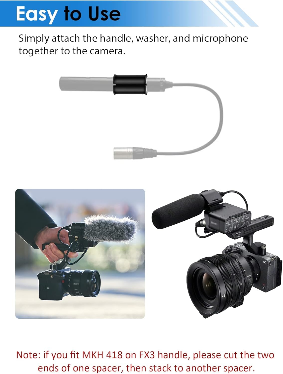 Distanziali Microfono Videocamera Rondelle Distanziali Gomma Per Microfono - Set Da 6 Per Sony, Rode, Sennheiser Supporti Ammortizzatori Microfono - Foto 4