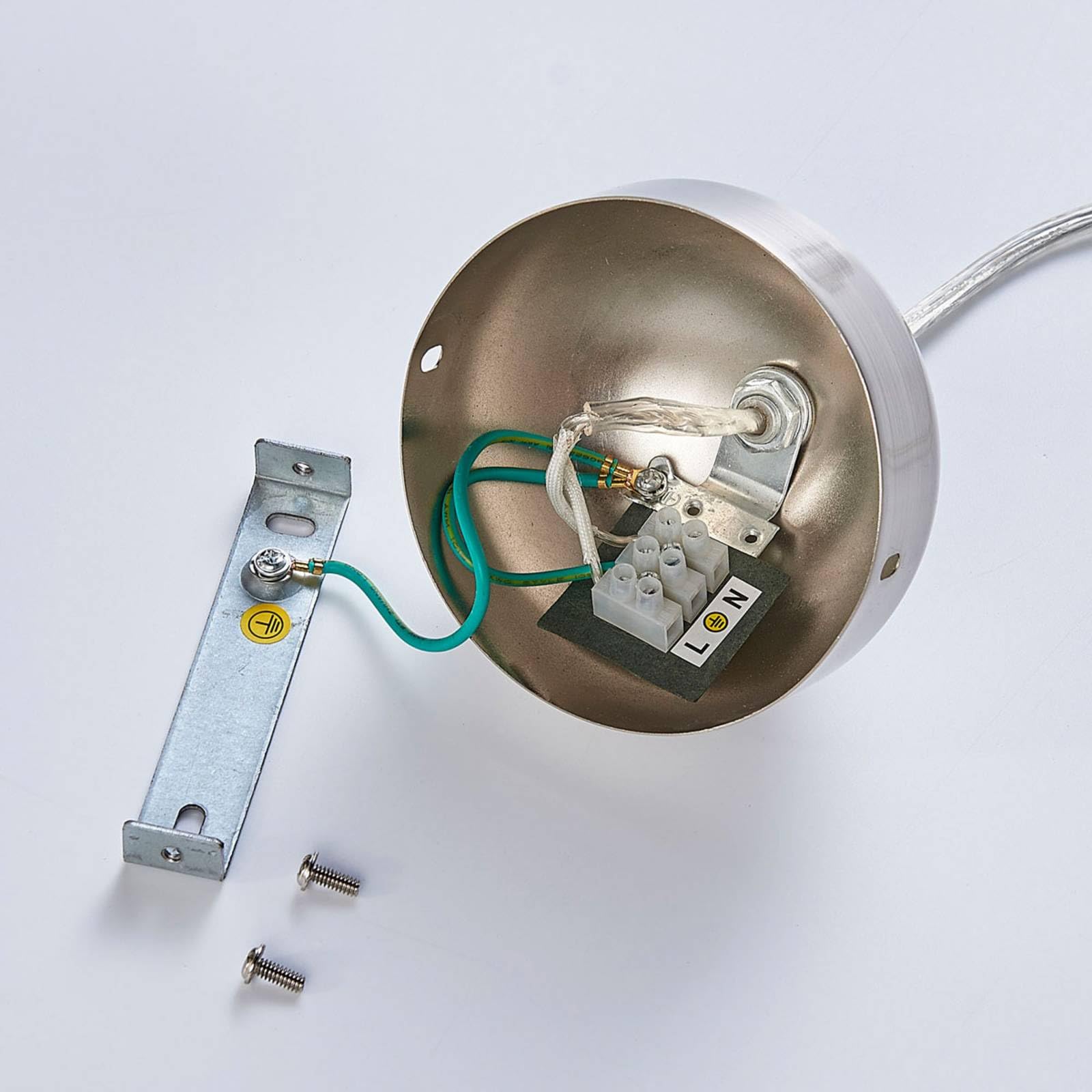Lindby Esstisch Pendelleuchte Glas Metall, Hängelampe 1 flammig Hängeleuchte für Esszimmer Wohnzimmer Küche Esstischlampe Glasleuchte