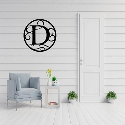 Miniatura 3 de Monogram Wall Decor, Custom Initial Signs for Outdoors, Outdoor Letters Hanging Art, Metal Personalized Initials Name Sign, A to Z, 5 sizes