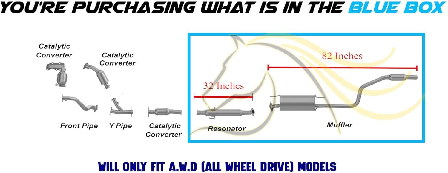 Northeastern Exhaust | Direct-Fit Resonator Pipe and Muffler Exhaust Kit Compatible for 2004-2006 Toyota Sienna 3.3L | Free Gasket and Clamps Included | Automotive Replacement Part
