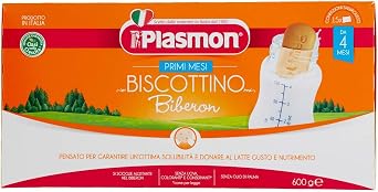 6 x Plasmon Primi Mesi Il Biscottino Biberon Dal 4 Mese 600 g + Italian Gourmet Polpa 400 g