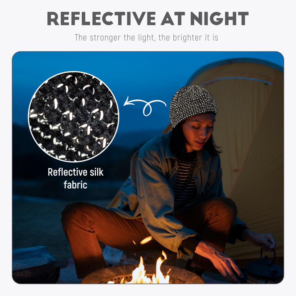 hoehew Weflexus Reflective Beanie 2025 New Flex Beanie 2.0 - Unisex, Winter Flex Beanie Reflektierende Warme Strickmütze