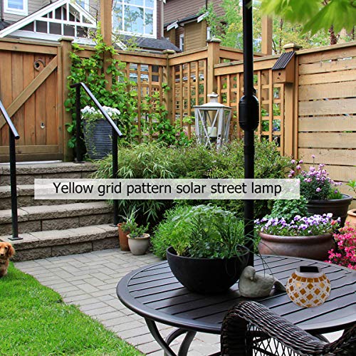 Mobestech Decorações externas movidas a energia solar Luzes de mosaico solar Mesa externa à prova de