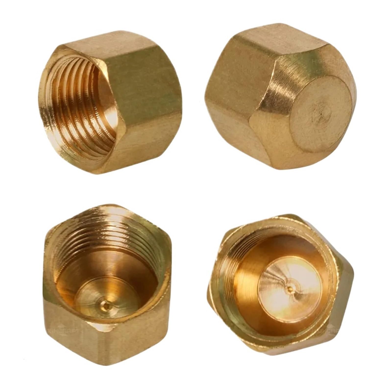 Tapa de válvula de retención con Tapa de compresión de latón de 1/4", Accesorio de compresión de latón(Pack of 60)