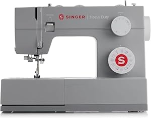 SINGER® Heavy Duty 4432 (Grey) High Speed Sewing Machine +Accessory Kit | 32 Built-In Stitches Deliver 110 Stitch Applications | 50% More Power for Thick Fabrics, 1100 Stitches/Min, 1-Step Buttonhole