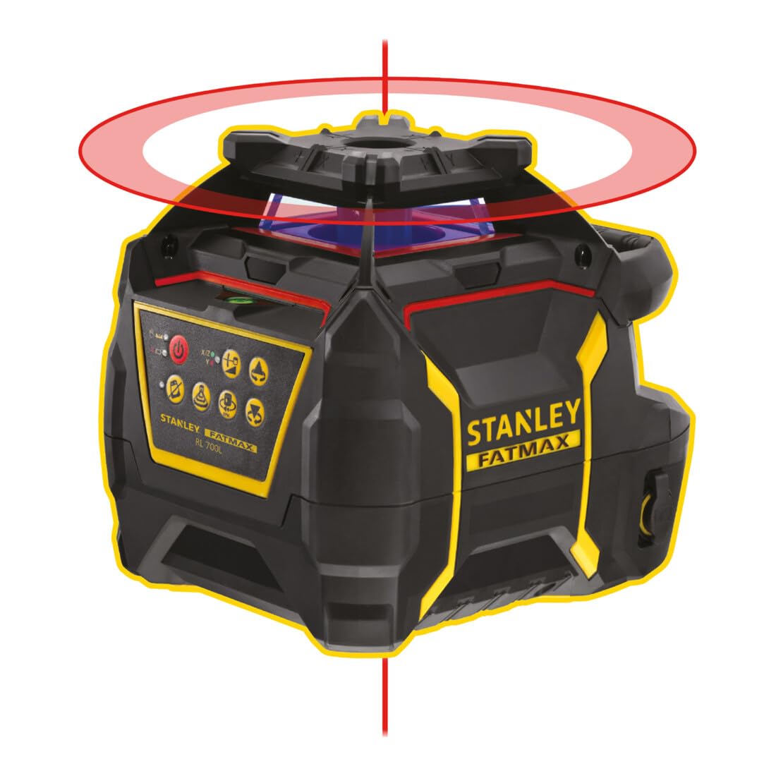 STANLEY FATMAX FMHT77447-1 Livello laser rotante a luce rossa con portata di 60 m, 600 m con rilevatore