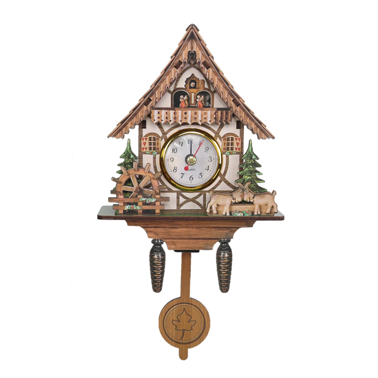Tsophreniq Durability Wood Bird Clock with Easy Installation for Unique Decorative Touch Timekeeping and Quiet Movement Wall Clock