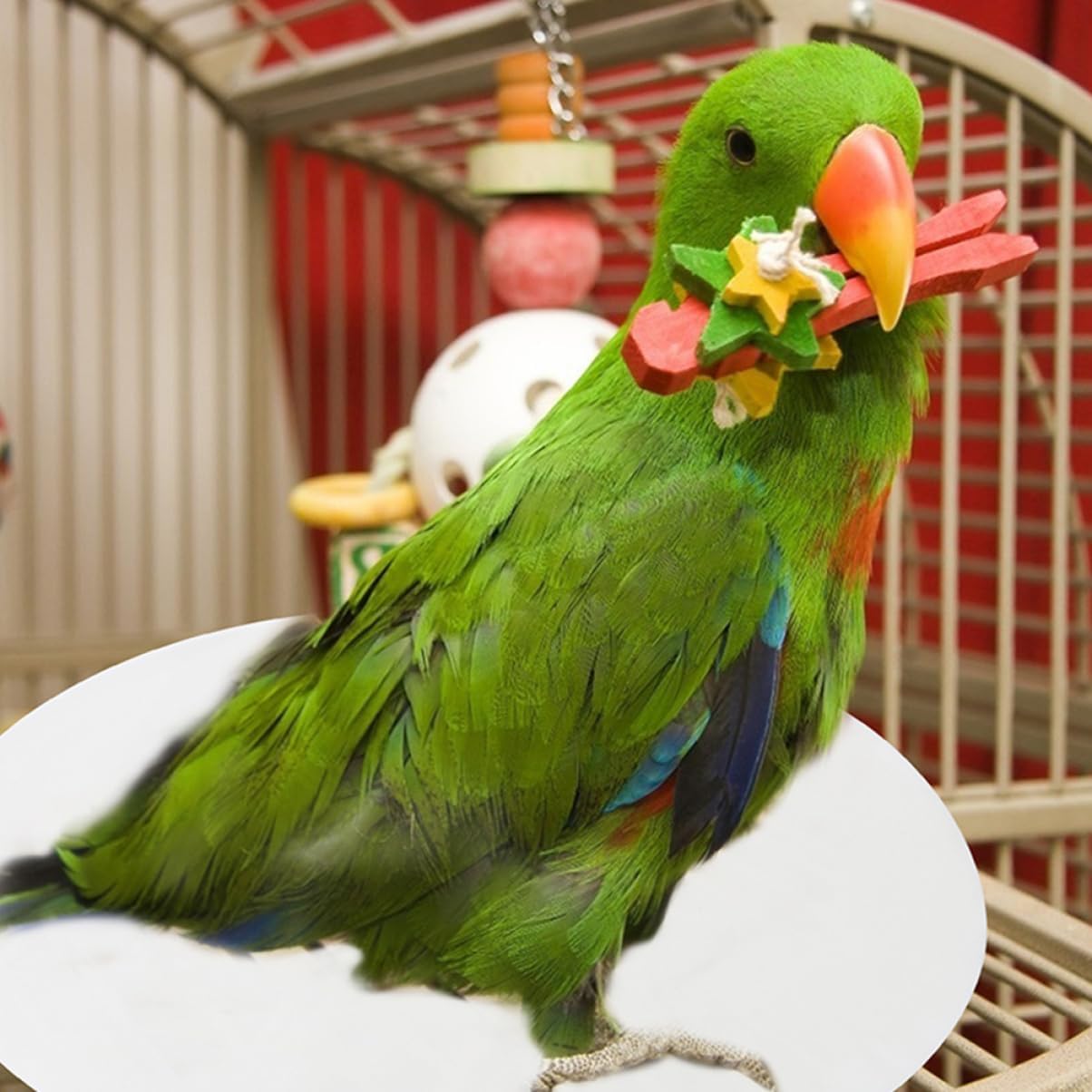 SUPVOX 100pcs Bird Cage Liner Mats Absorbent Parrot Cage Cushion Pads Round Fecal Tray Liners Safe and for Easy Cleaning