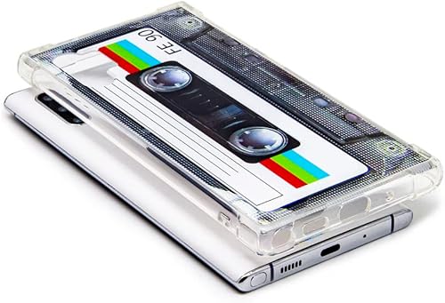 Miniatura 6 de Funda para Galaxy Note 10 Plus con esquinas reforzadas TPU suave parachoques retro cassette cinta compatible con Samsung Galaxy Note 10+
