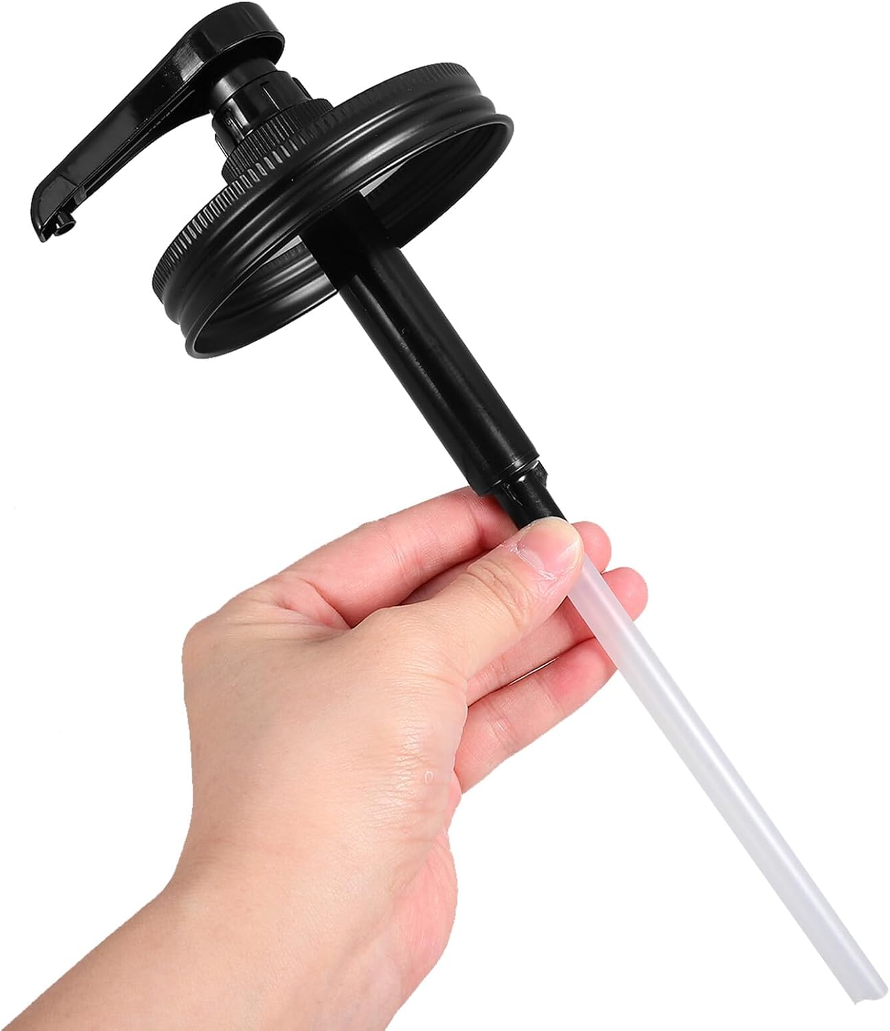 Uonlytech Mason Jar Syrup Dispenser Pump for Bottles Food-grade Pump for Honey Jam and Condiments Leak-resistant Mason Jar Lid Replacement Convenient Volume Control for Kitchen and Dining
