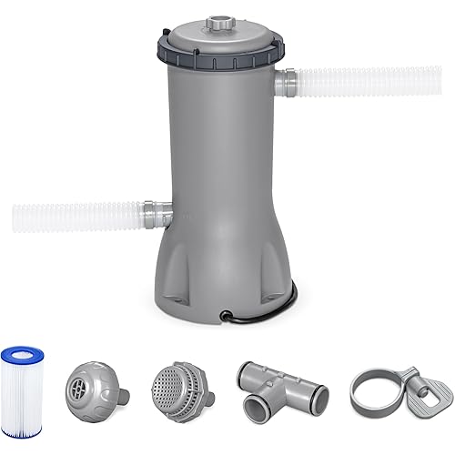 Bestway 1,000 GPH Filter Pump for Above Ground Swimming Pool with Type III-A/C Cartridge