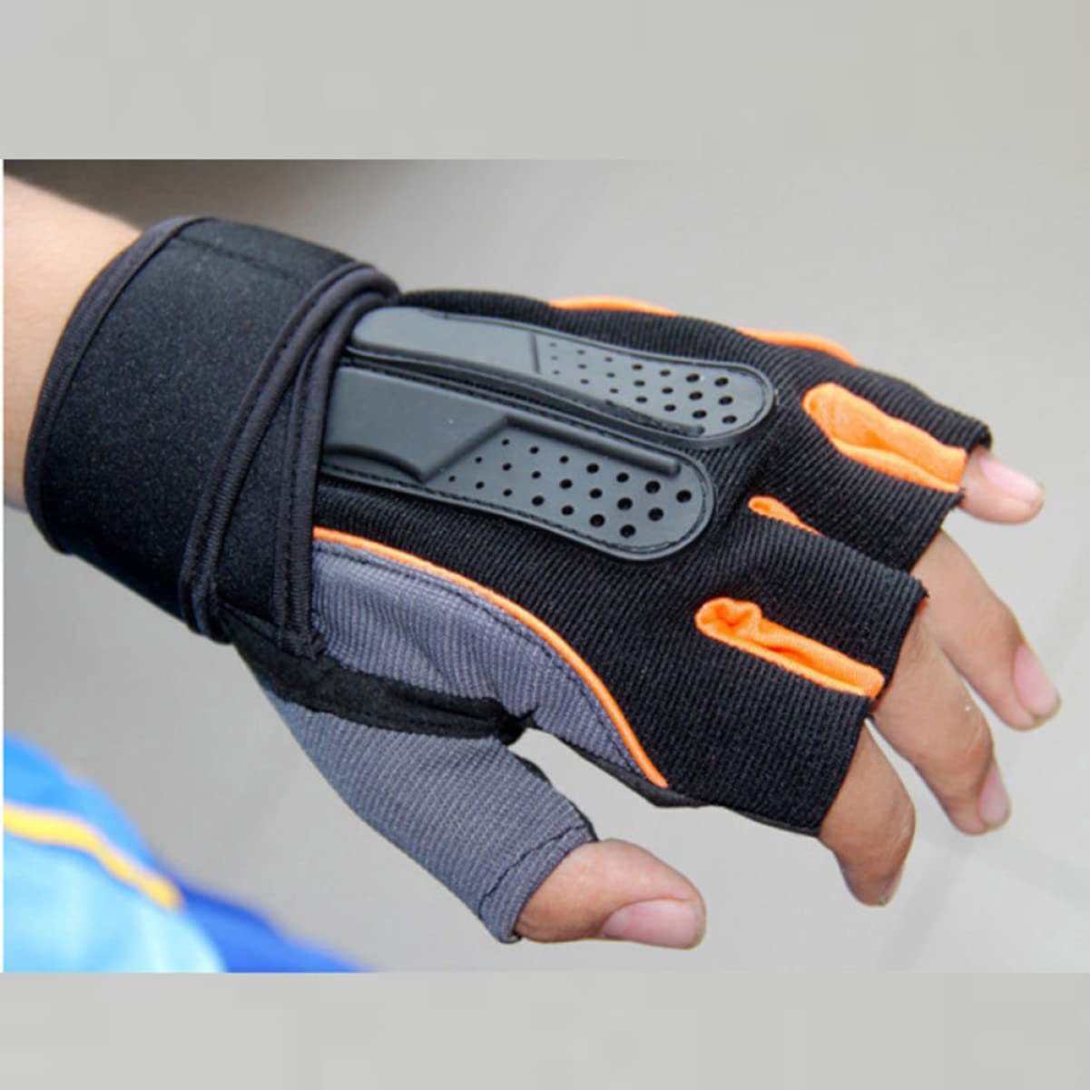 BESPORTBLE 3paia Guanti Da Allenamento All Aperto Antiscivolo Per Palestra Guantini Sportivi Mezzo Con Per Polso e Design Traspirante Per Sollevamento Pesi e Allenamenti Intensi Arancione