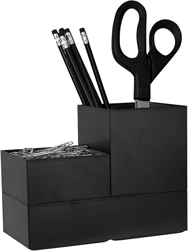 Bostitch Office Konnect Paquete de Organizador de Escritorio con Bandeja de Accesorios y Vaso de Almacenamiento, Se Apila para Almacenamiento de