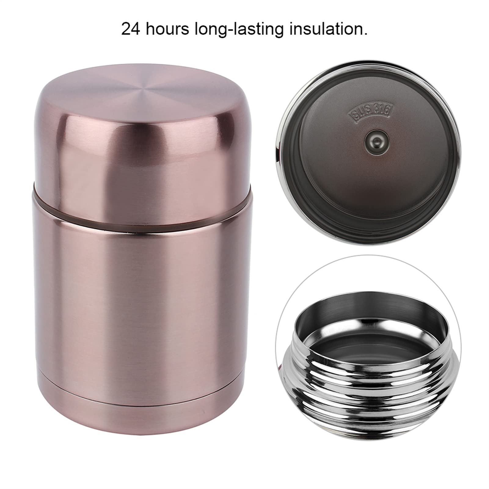 Bouteille Sous Vide en Acier Inoxydable de 800 Ml, Portable avec Manchon de Tasse, Idéale pour les Voyages en Plein Air (Violette)