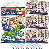 Bendon Transformers Rescue Bots Imagine Ink Coloring Book Set - 12 Pack No-Mess Magic Ink Coloring Books featuring Rescue Bots and More (Transformers Favors)