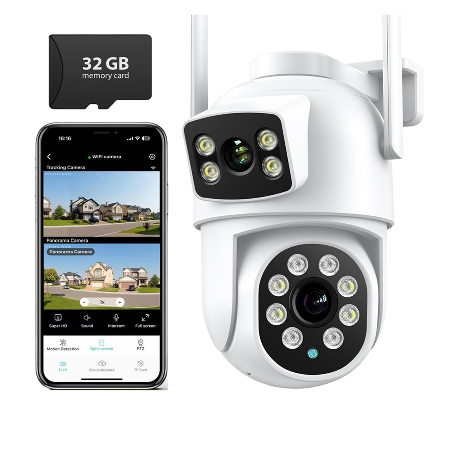 Caméra WiFi PTZ 15 MP avec suivi automatique et zoom 10x
