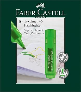 Faber-Castell 154663 - Textliner 1546 işaretleme kalemi, doldurulabilir, yeşil