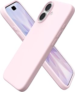 ORNARTO Compatible with iPhone 17 Case,Slim Liquid Silicone 3 Layers Soft Gel Rubber Shockproof Protective Phone Case for iPhone 17 6.3" with Anti-Scratch Microfiber Lining-Chalk Pink