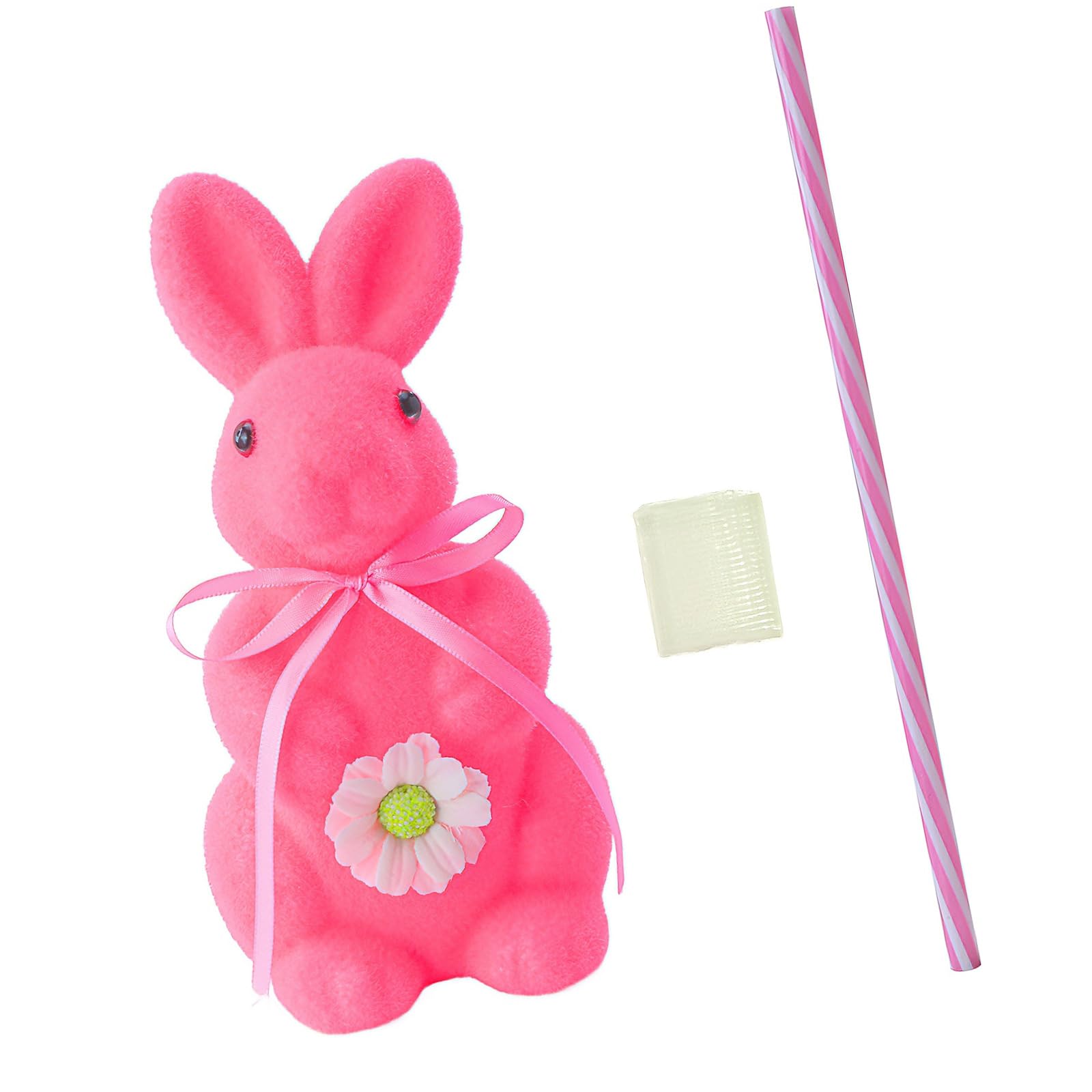 hogtnd Interactive Easter Bunny Decoration, Soft Foam and Fabric for Fun Kids Holiday Activities and Home Decoration, Easter Decoration for Home