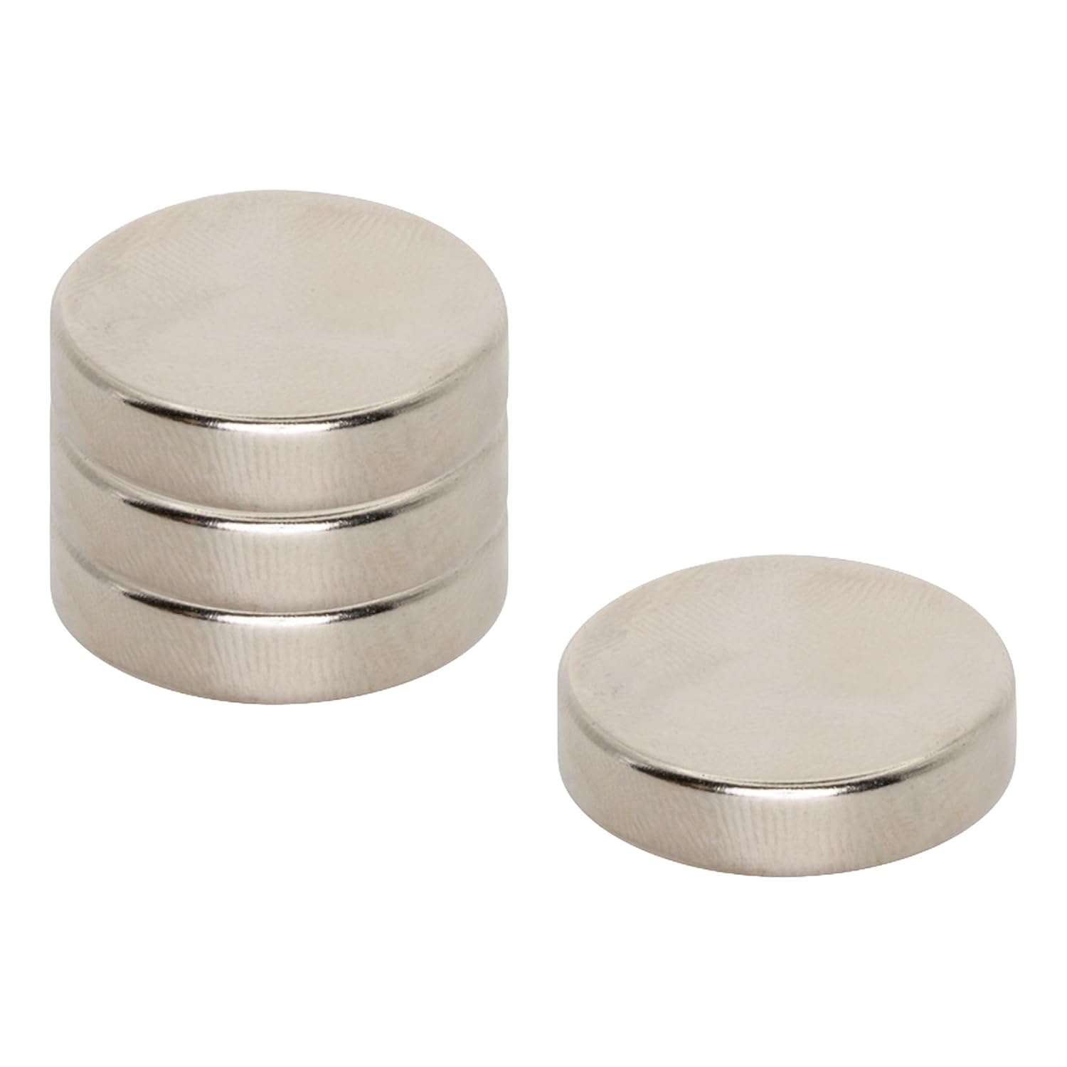 N42 Neodymium Magnet for Arts, Crafts, Model Making, DIY, Hobbies, Office and Home - 20mm Dia x 5mm Thick - 7.3kg Pull - Pack of 4