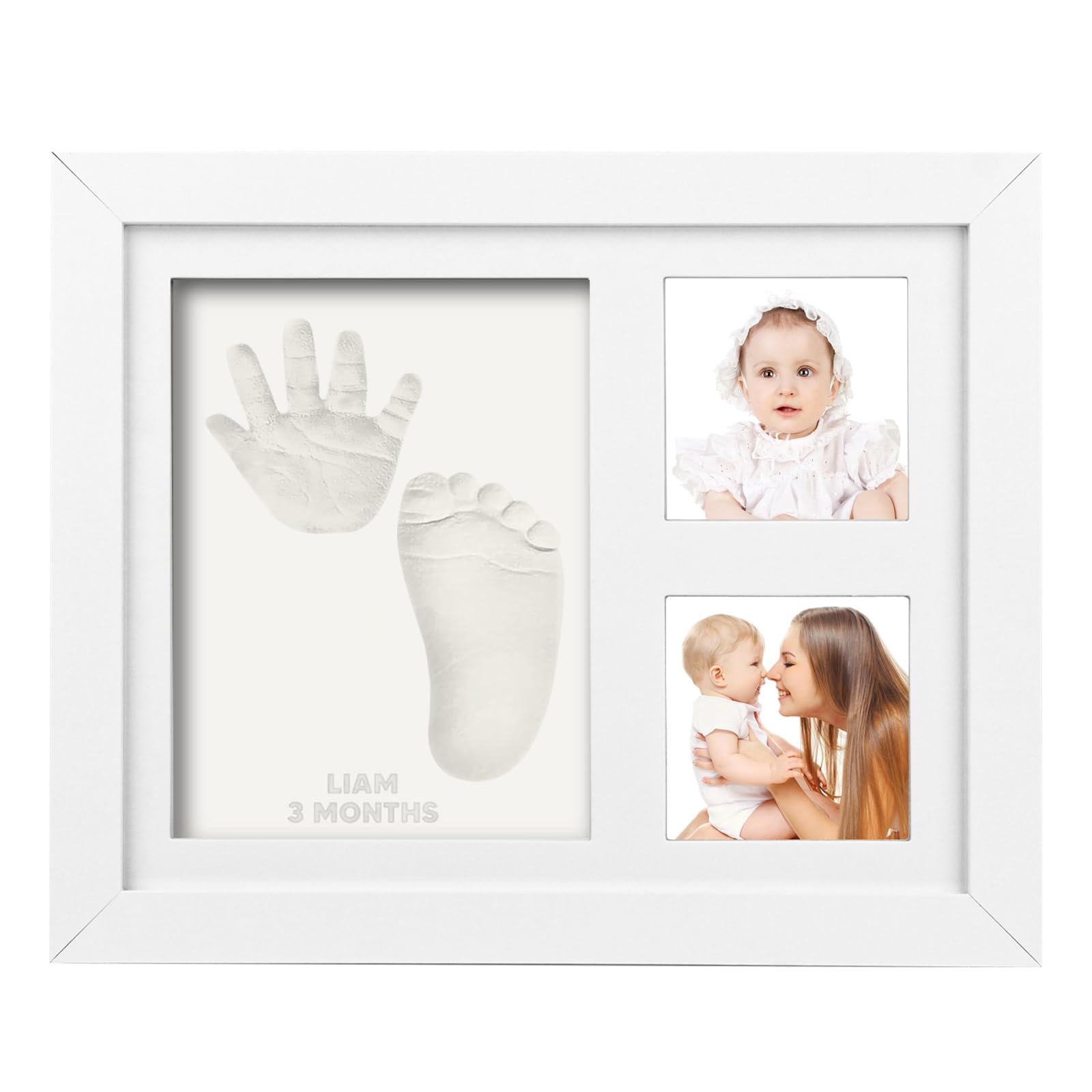 Cadre Empreintes Bébé, Kit Empreinte Pieds et Mains Bébé, Kit Empreinte Bebe pour Cadeau Bebe Naissance