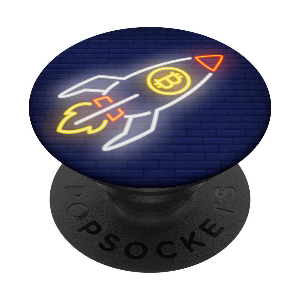 Amazon.com: Cool Bitcoin Rocket Socket Gift Crypto takes off again?  PopSockets PopGrip: Swappable Grip for Phones & Tablets : Cell Phones &  Accessories