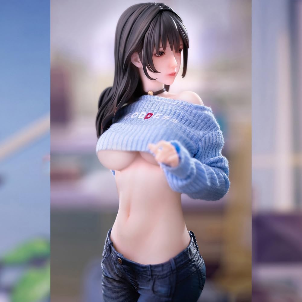 Guitar MeiMei Figure Waifu Mature Anime Figurine, Face can Change, Illustration Revelation Original Painting Figure PVC Collection Gifts for Xmas